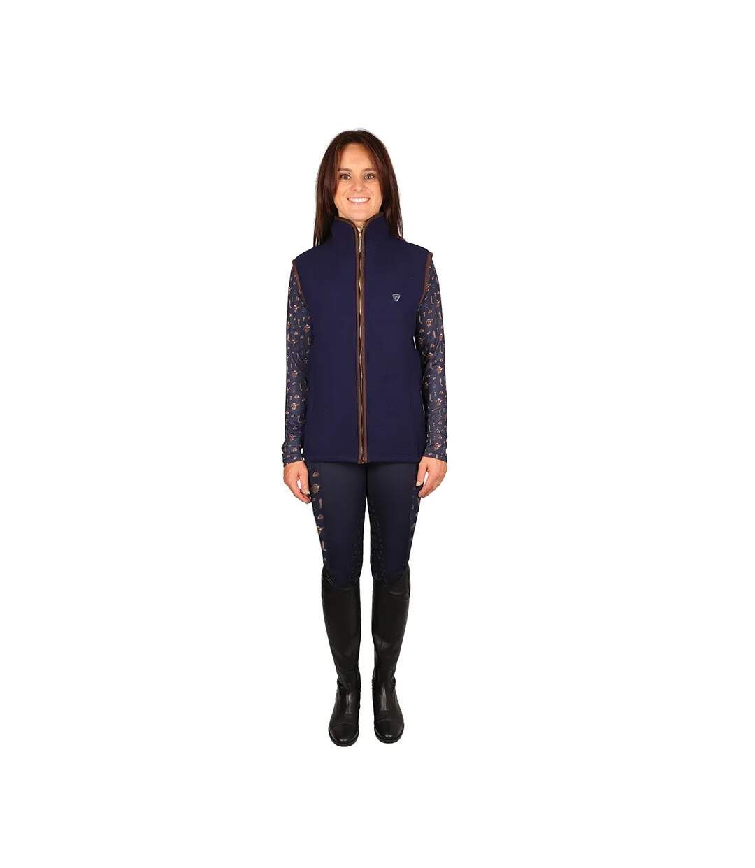 Womens/ladies elevate essential suede gilet navy Hy-3