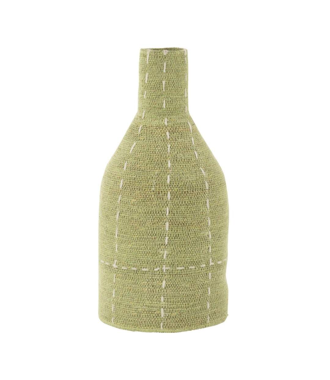 Vase Bouteille Design Pointillés Jonc de Mer 50cm Vert-1