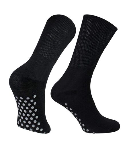Ladies Mens Wool Oedema Slipper Socks for Swollen Feet & Circulation Support