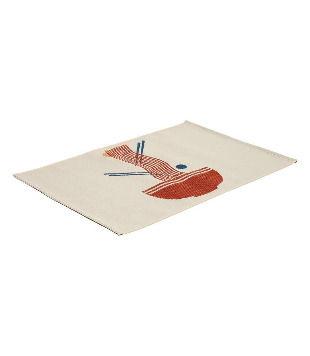 Tapis de Cuisine Antidérapant Nippon Line 60x90cm Blanc-2