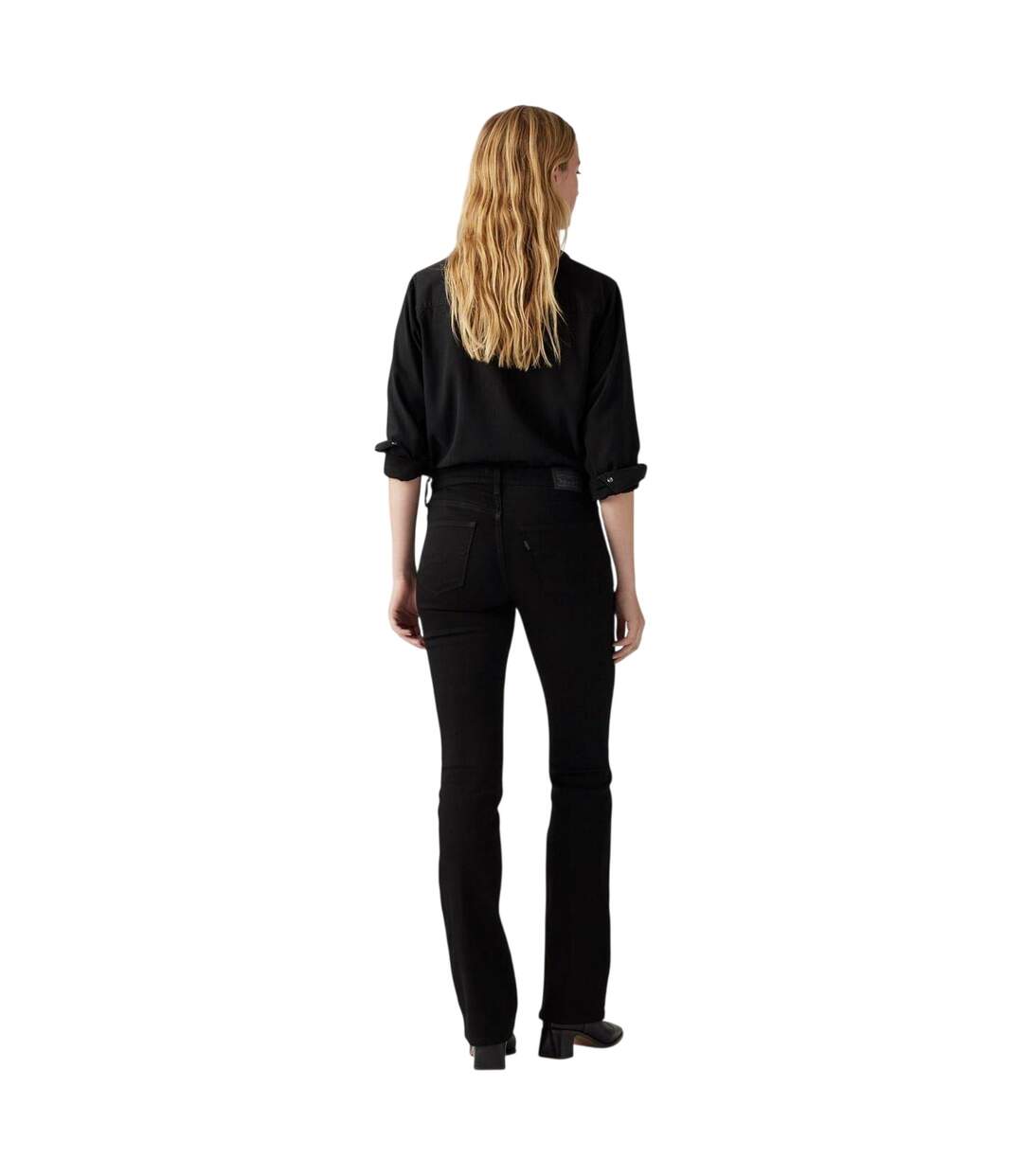 Womens/ladies Soft Bootcut Jeans Black Levis-3