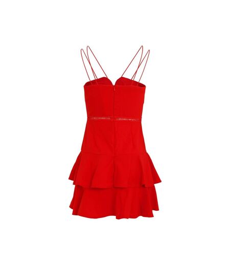 Girls On Film - Robe patineuse DEVOTION - Femme (Rouge) - UTLZ129