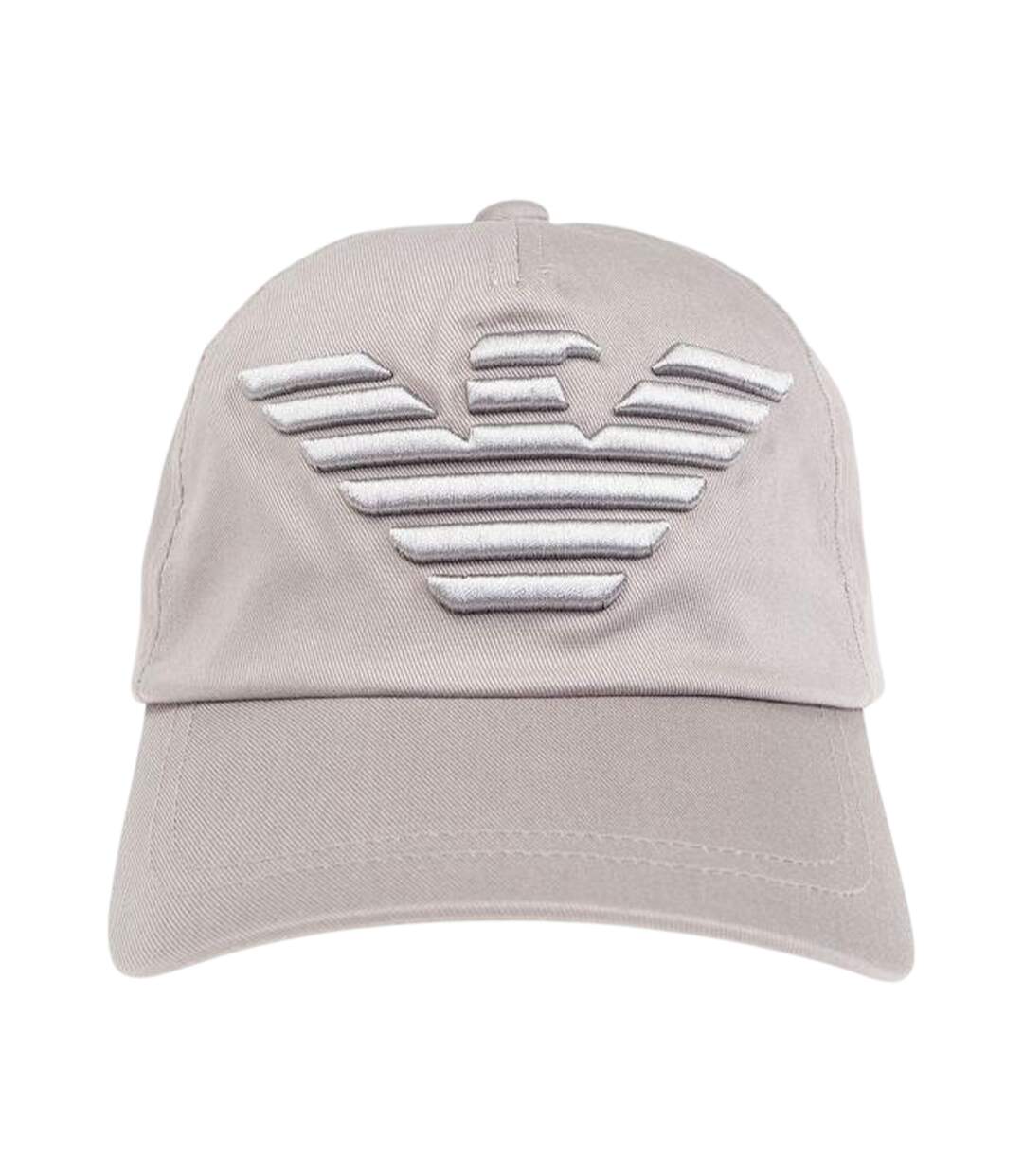 Casquette De Baseball Motif/style Grand Logo Homme Beige Emporio Armani-1