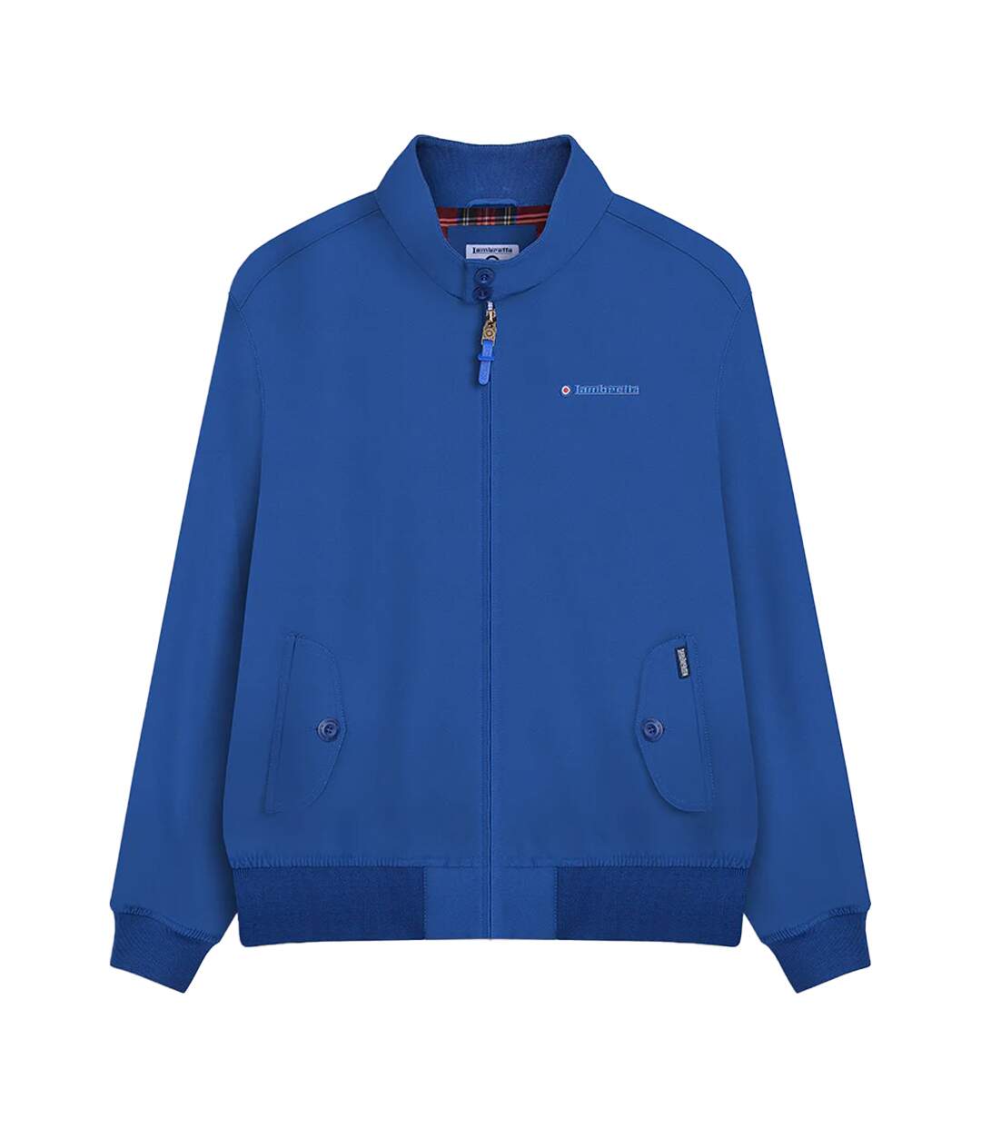 Mens Shower Resistant Harrington Jacket Royal Blue Lambretta-1
