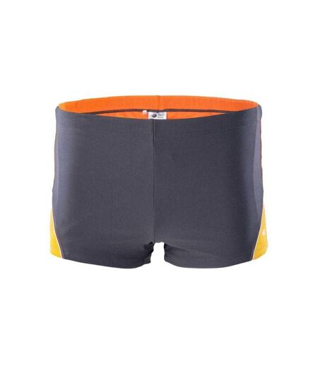 Mens Helder Colour Block Swimming Trunks Orange Grey Aquawave
