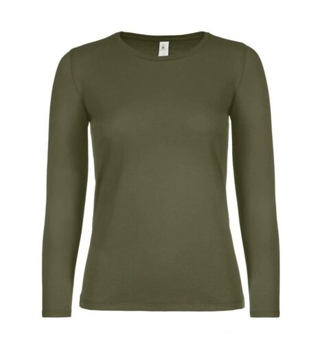 T-shirt Manches Longues #e150 Femme Vert Kaki B&C