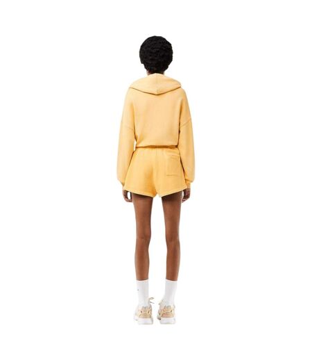 Short De Jogging Femme Jaune Foncé Lacoste