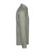 Mens linen long-sleeved shirt almond green Spasso-3