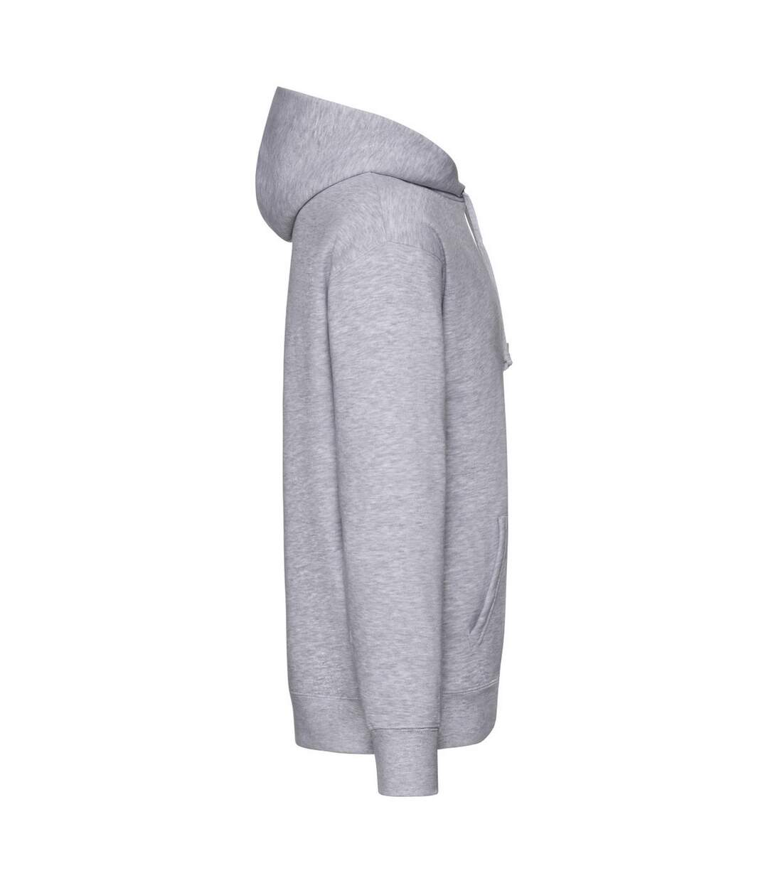 Mens Premium Hoodie Heather Grey Fruit Of The Loom-3