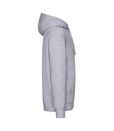 Mens Premium Hoodie Heather Grey Fruit Of The Loom