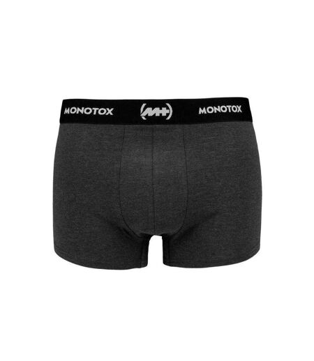 Boxers Motif/style Logo Basics Homme Noir Gris Foncé Gris Monotox