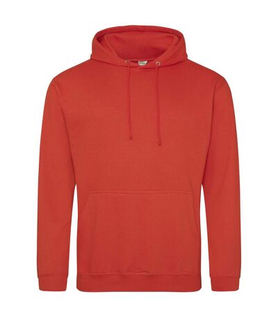 Mens College Hoodie Sunset Orange Awdis