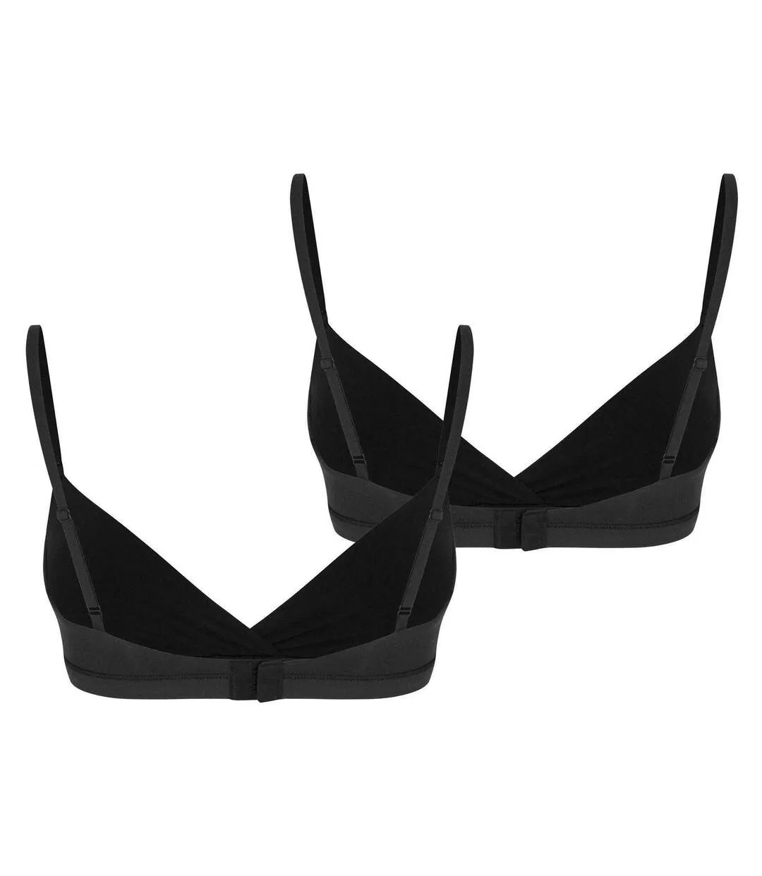 Pack Of 2  Womens/ladies Crossover Bralette  Onyx Skims-2