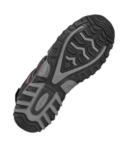 Sandales Tiore Homme Noir Gris Foncé Rouge Hi-Tec