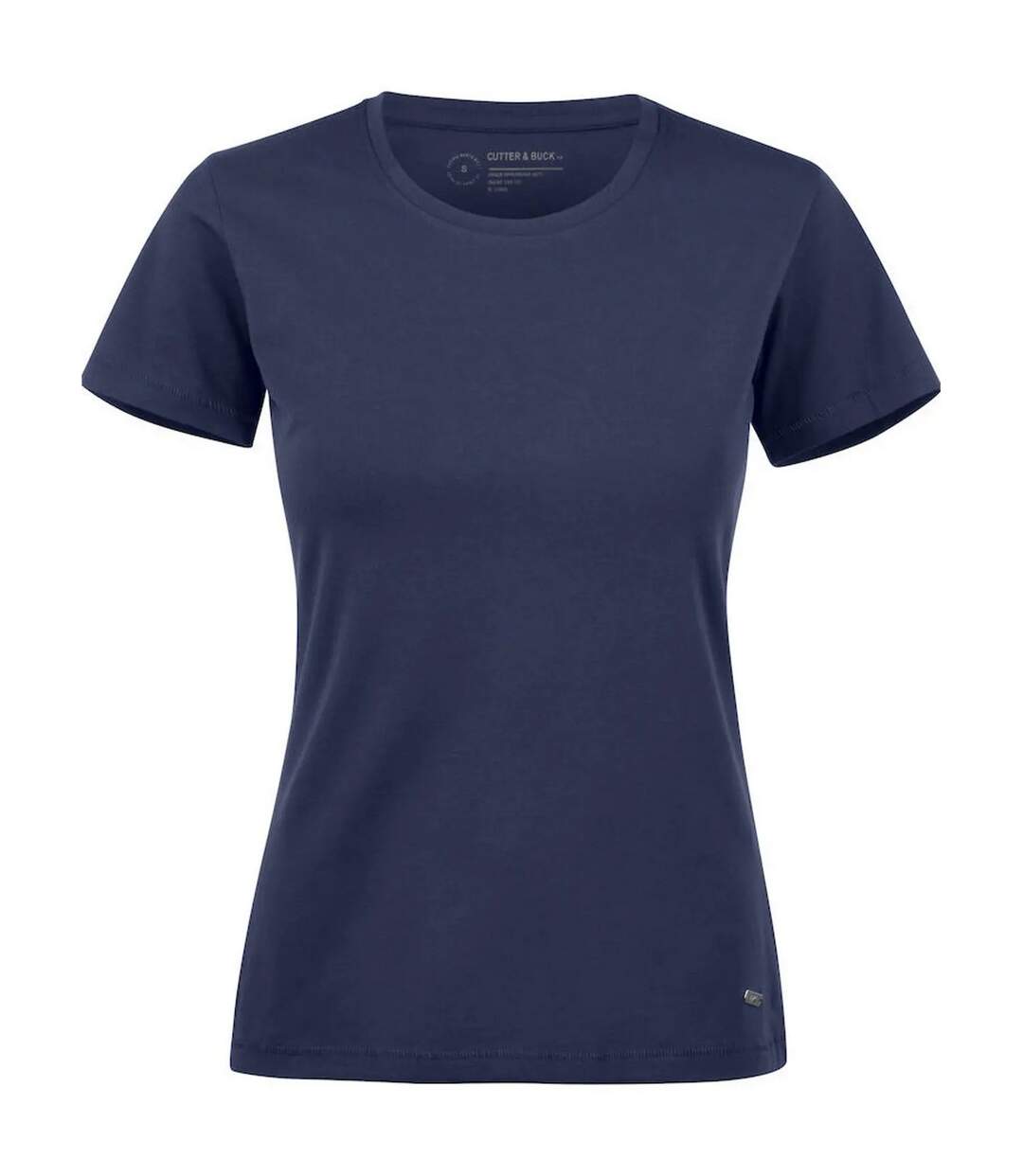 Womens/ladies Manzanita Round Neck Fitted T-shirt Dark Navy Cutter & Buck-1
