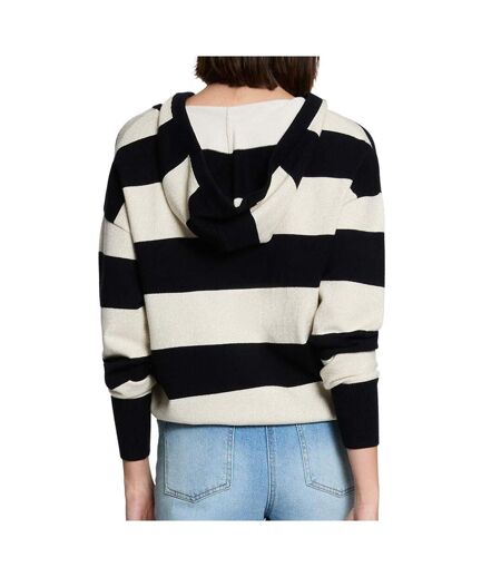 Pull blanc/noir femme morgan preppy