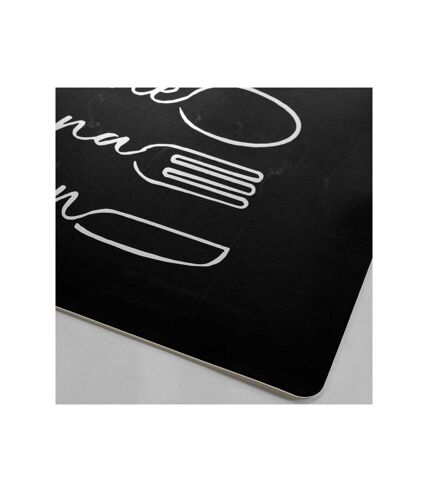 Set de Table Imprimé Cuisina 28x43cm Noir
