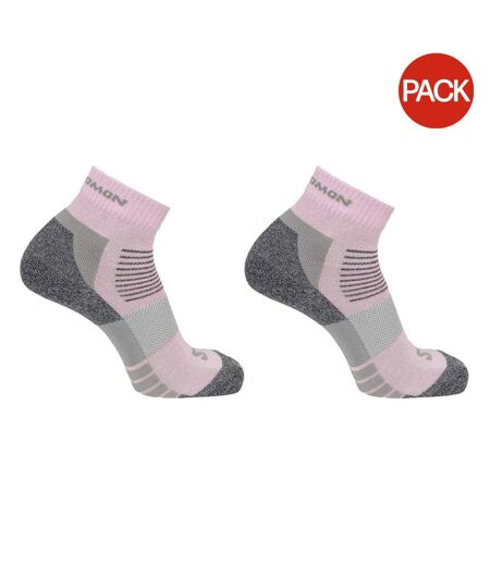 Pack Of 2  Mens Merino Wool Ankle Socks  Lilac Grey Salomon