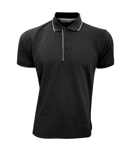 Polo à manches courtes  essential pour homme noir/blanc Kustom Kit