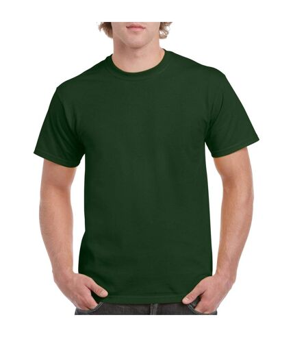 Gildan Mens Heavy Cotton Short Sleeve T-Shirt (Pack of 5) (Forest Green)