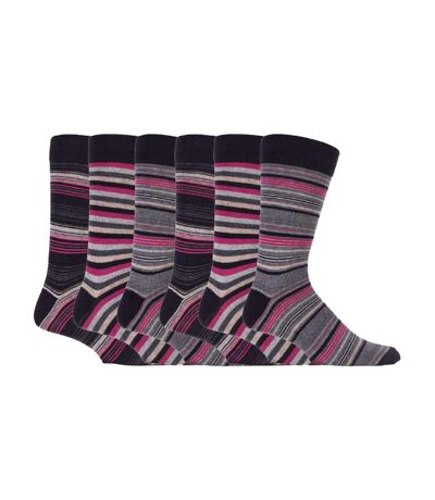 6 Pack Mens Colourful Striped Patterned Dress Cotton Socks in 7 Styles