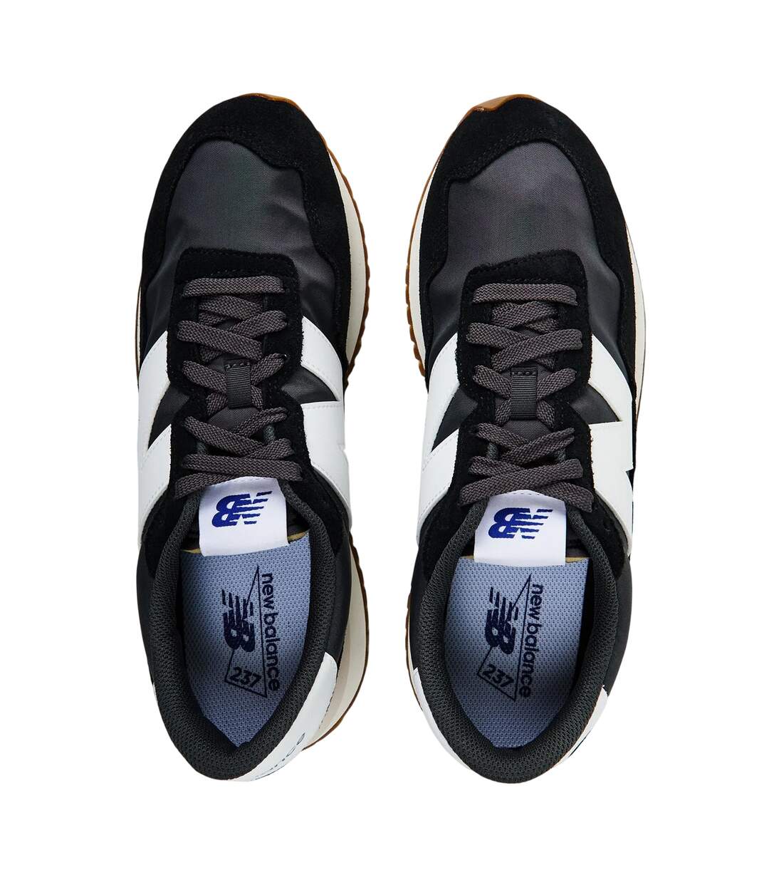 Mens 237 Retro Suede Trainers Black Grey New Balance-3