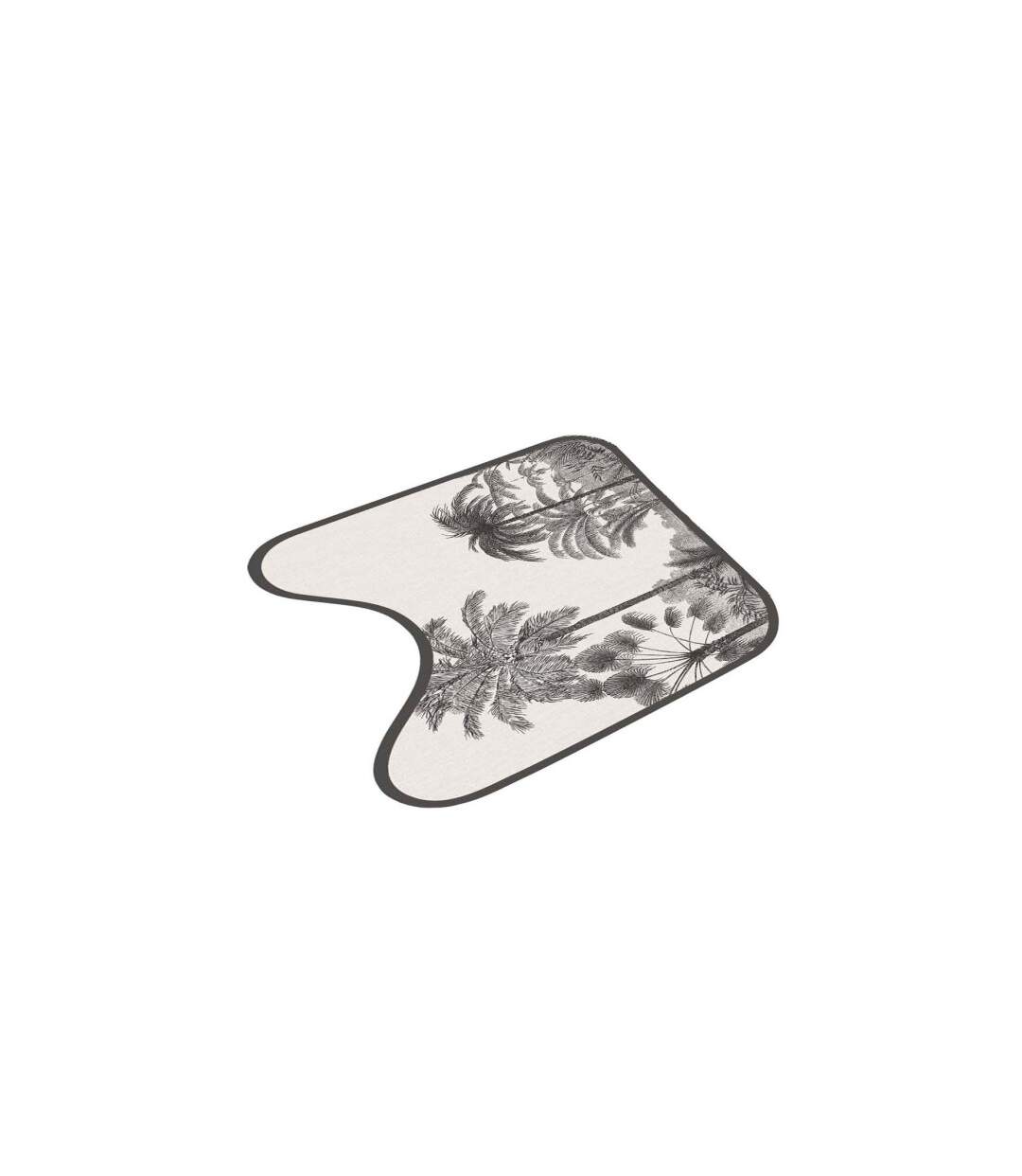 Tapis Contour WC Cocoty 45x45cm Noir & Blanc-2