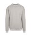 Sweat college homme gris chiné / blanc Build Your Brand-1