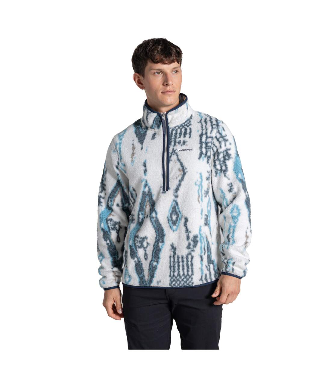 Polaire À Col Montant Zippé Motif/style Imprimé Tatton Homme Blanc Imprimé Craghoppers-1