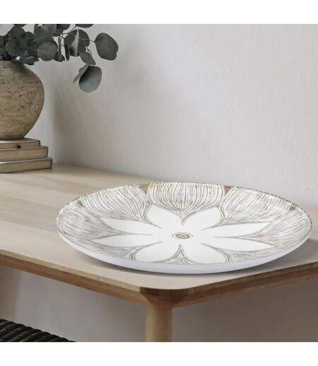 Vide-Poche Design en Polyrésine Atene 35cm Blanc