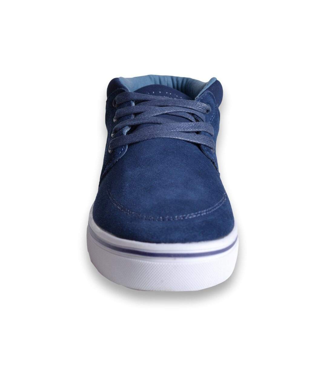 Basket basse homme de couleur bleu dessus cuir-3