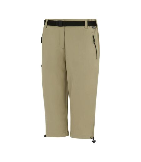 Pantacourt Extensible À Taille Semi-élastiquée Xert Femme Beige Regatta