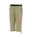 Pantacourt Extensible À Taille Semi-élastiquée Xert Femme Beige Regatta-4