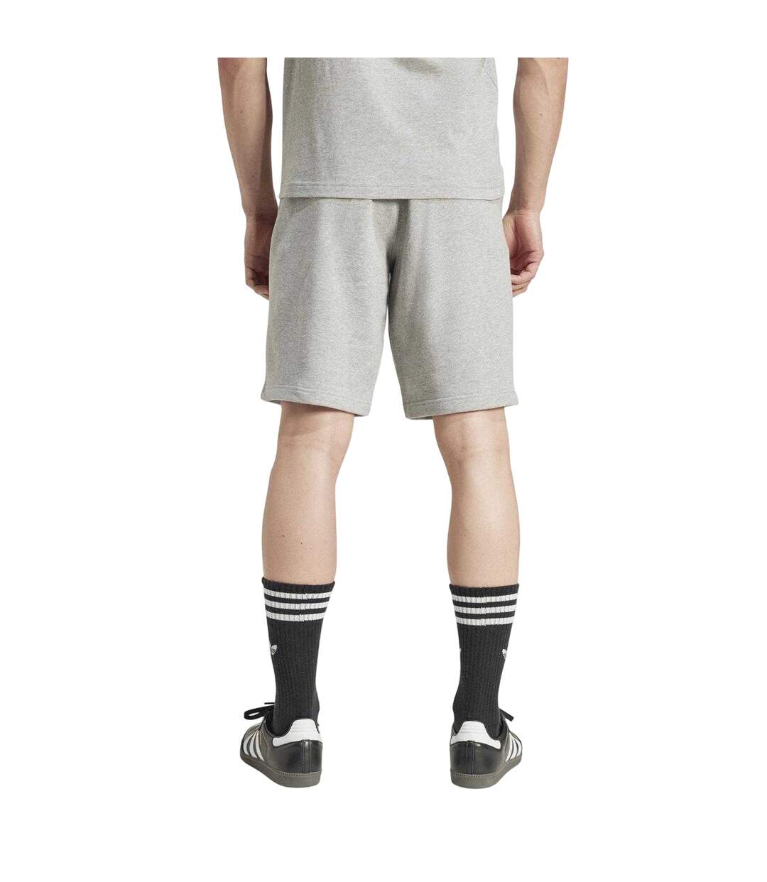 Short Motif/style Trèfle Essentials Homme Gris Chiné Adidas-2