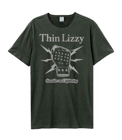 T-shirt Lightning Fist Adulte Charbon Amplified