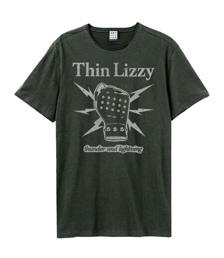 T-shirt Lightning Fist Adulte Charbon Amplified