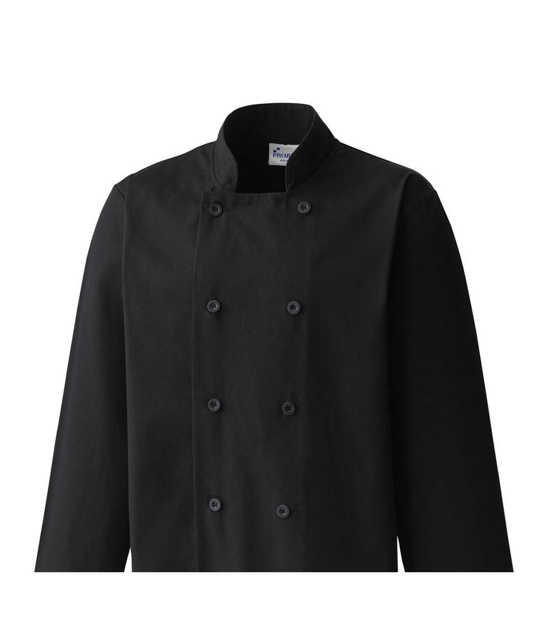 Unisex Adult Essential Long-sleeved Chef Jacket Black Premier-2