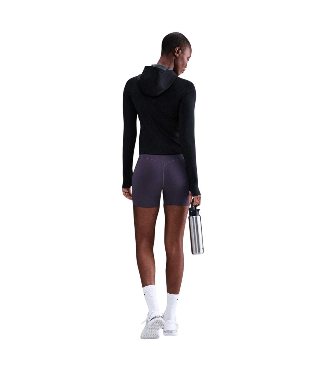 Womens/ladies Universa Dri-fit Base Layer Top Black Anthracite Smoke Grey Nike-2