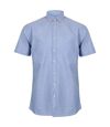 Henbury Mens Modern Short Sleeve Oxford Shirt (Blue) - UTRW5425