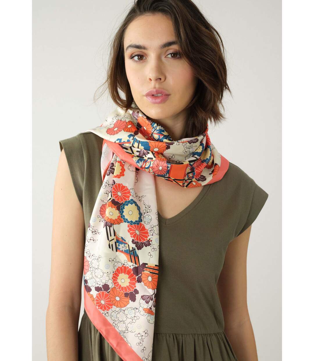 Chèche foulard à motif SANAE-1