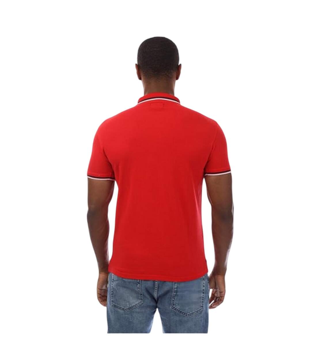 Polo Manches Courtes Homme Rouge Blanc Aquascutum-3
