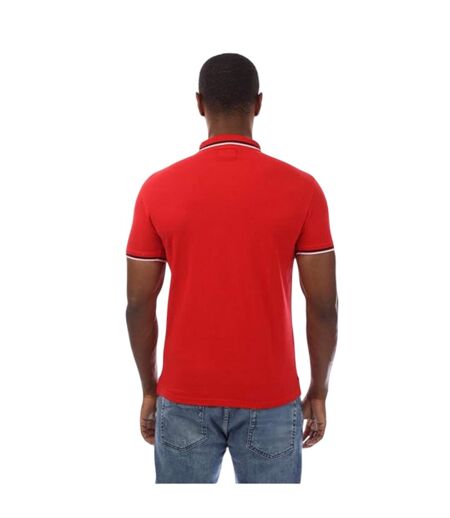 Polo Manches Courtes Homme Rouge Blanc Aquascutum