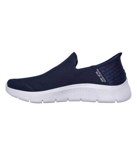 Mens go walk flex no hands trainers navy Skechers