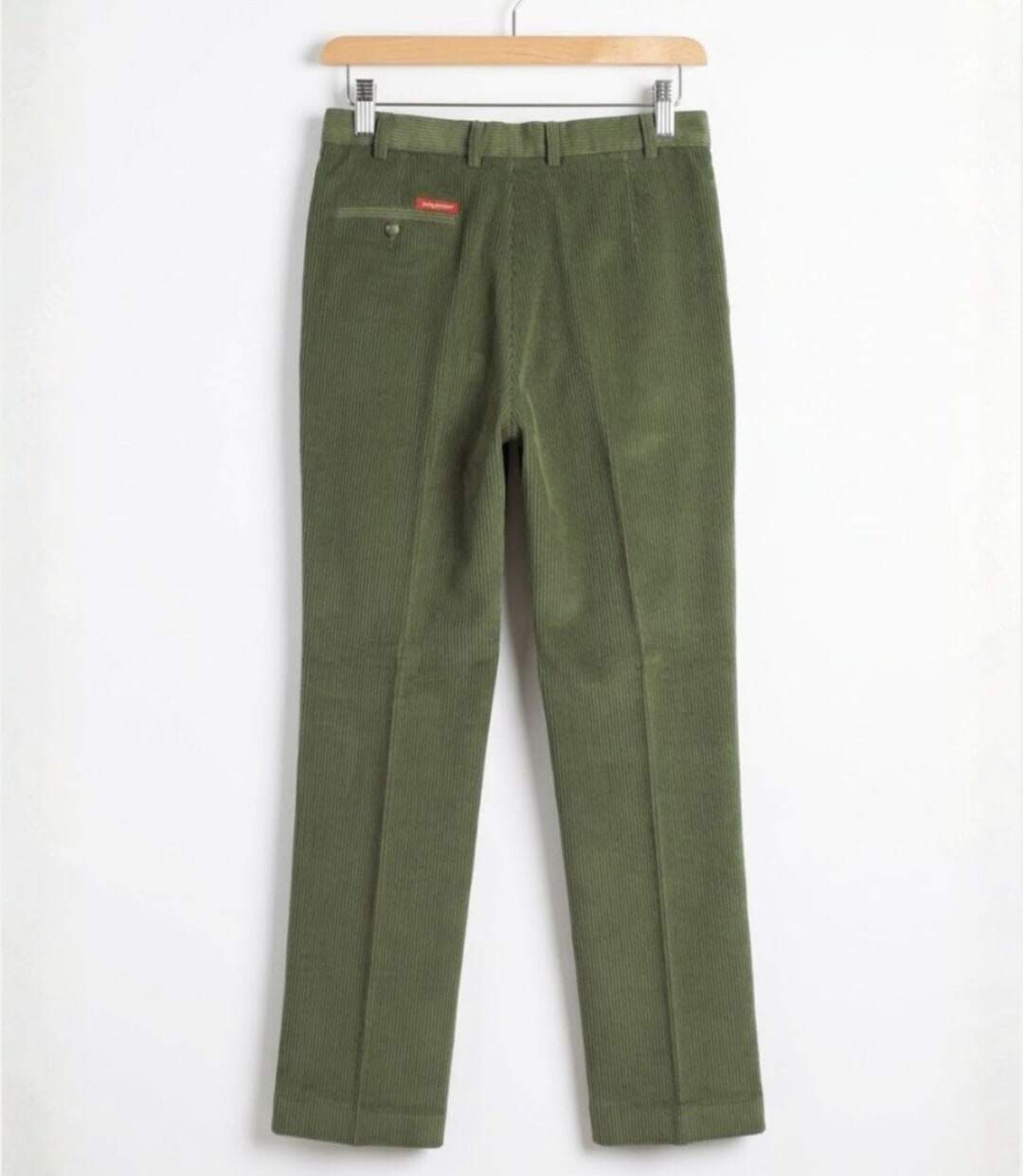 MAYFLOWER D373 — Pantalon velours extensible kaki : confort stretch et taille haute-3