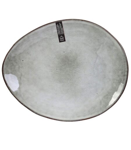 Lot de 6 Assiettes à Dessert Au Grès 22cm Gris