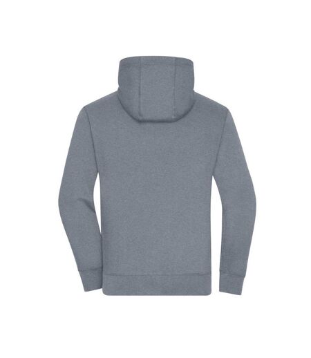 Veste À Capuche Lifestyle Homme Gris Chiné Bleu Marine James And Nicholson