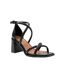 Womens/ladies illinois crossover strap sandals black Where´s That From