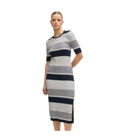 Robe Style À Rayures Etanah Femme Marron Boss