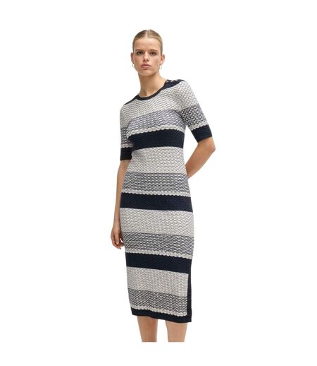 Robe Style À Rayures Etanah Femme Marron Boss