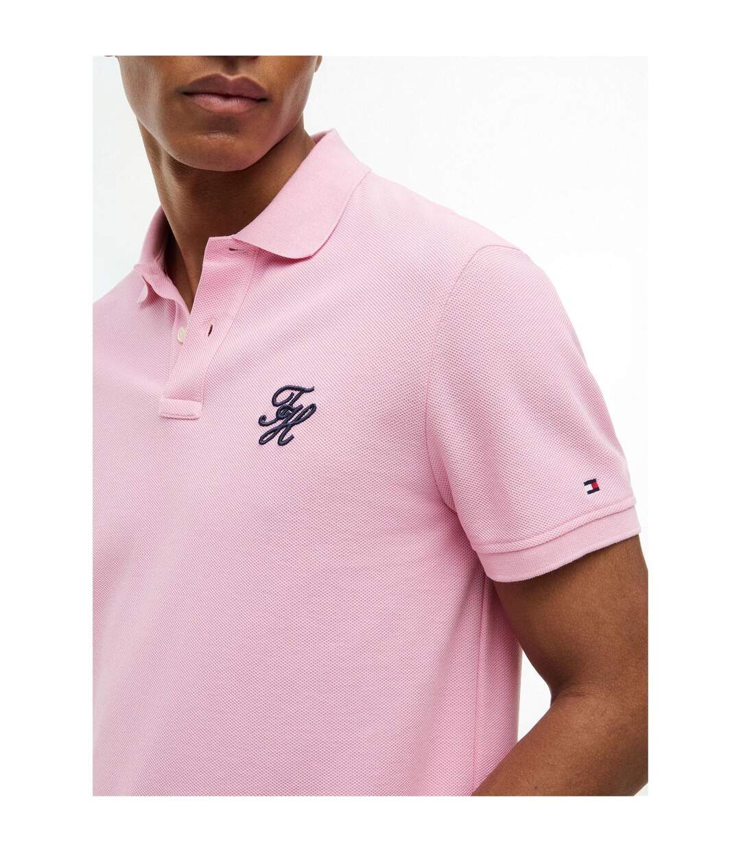 Mens Polo Shirt Classic Pink Tommy Hilfiger-3